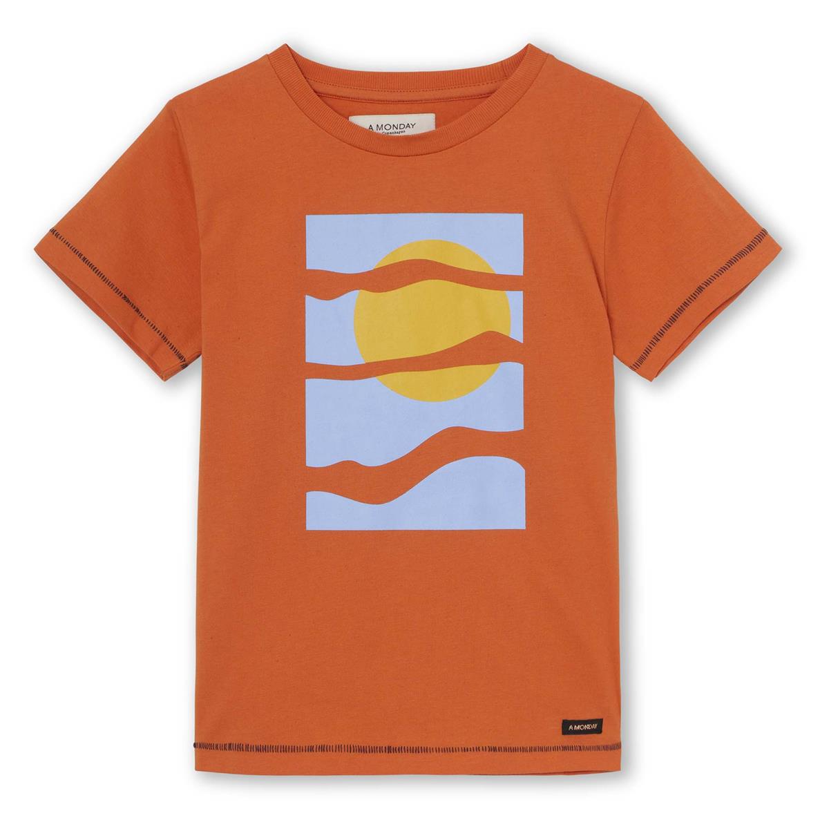 A MONDAY IN COPENHAGEN - Sky t-shirt - Apricot Orange